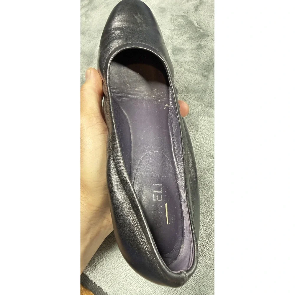 Vaneli Purple Collection Shoes Womens Size 9 Black Leather‎ Ballet Flats
